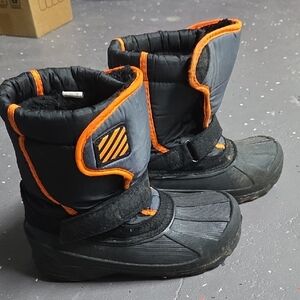 Target Kids Snow Boots - Dark Gray and Bright Orange